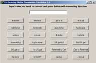 TM Desktop Metric Conversion Calculator screenshot